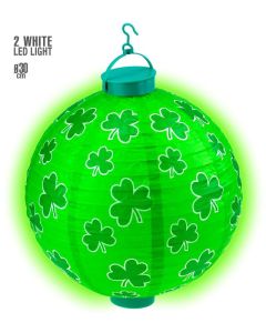 St. Patricks LED Lanterne med Kløver - Ø 30 CM