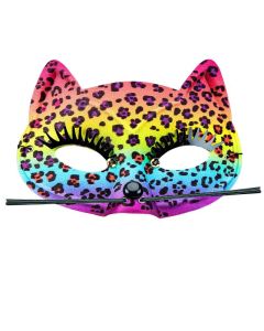 Regnbue Leopard Maske