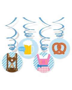 Swirls med oktoberfest motiver 4x - 80 cm