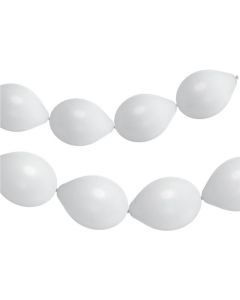 Hvid link ballon guirlande 8x - 33 cm