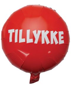 Tillykke Folieballon i Rød - 45 cm