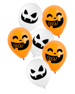 Halloween vampyr og græskar ballon buket 6x - 23 cm