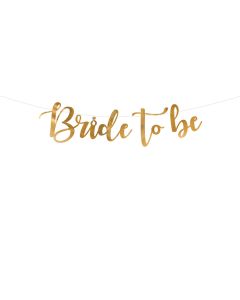 Guld Bride To Be Guirlande - 80 x 19 cm