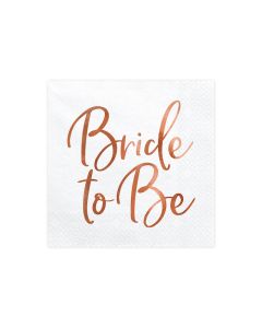 Rose Gold Bride To Be Servietter 20x - 33x33 cm