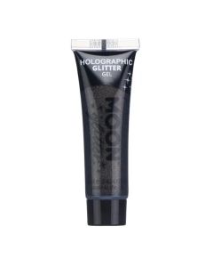 Holografisk Glimmer Gel Sort - 12 ml