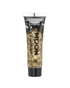 Holografisk Chunky Glitter Gel Guld 12 ml Moon Creations