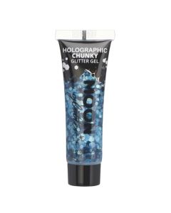 Holografisk Chunky Glitter Gel Blå 12 ml Moon Creations