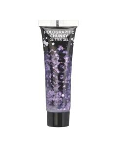 Holografisk Chunky Glitter Gel Lilla 12 ml Moon Creations