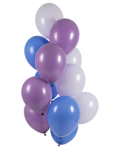 Blueberry farve mix ballon buket 12x - 33 cm