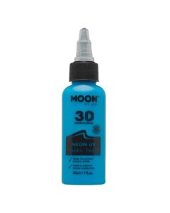 Neon UV Tekstilfarve Blå 30 ml Moon Creations