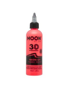 Neon UV Tekstilfarve Rød 125 ml Moon Creations