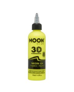 Neon UV Tekstilfarve Gul 125 ml Moon Creations