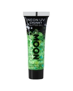 Neon UV Chunky Glitter Gel Grøn 12 ml Moon Creations