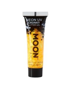 Neon UV Chunky Glitter Gel Guld 12 ml Moon Creations