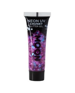 Neon UV Chunky Glitter Gel Lilla 12 ml Moon Creations