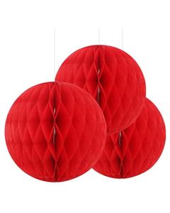 Rød Honeycomb 30 cm  