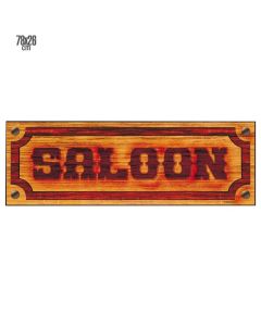 Western salon papir skilt - 78x26 cm