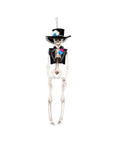 Hængende Day of the Dead skelet mand - 40 cm