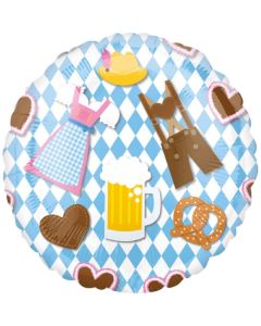 Oktoberfest motiver folieballon - 43 cm