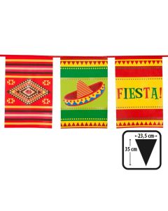 Mexicansk fiesta plastik guirlande - 10 m