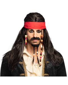 Pirat Paryk sort hår