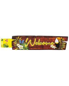 Welcome skilt tropisk tukan - 60x13 cm