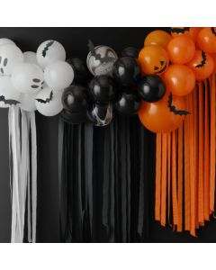 Halloween ballonbue med streamers - 102 dele