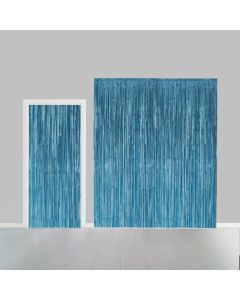 Petroliumsblå Glimmerforhæng - 100 x 240 cm