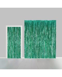 Grøn Glimmerforhæng - 100 x 240 cm