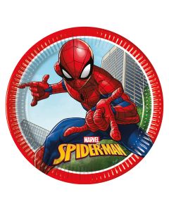 Spiderman paptallerken 8x - 23 cm