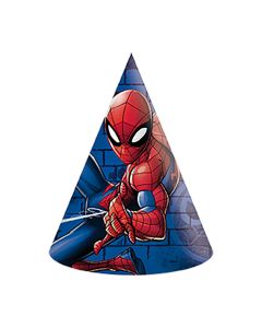 Spiderman Festhatte blå 6x - 16 cm