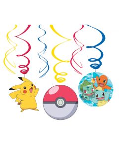 Swirls med Pokemon motiver 6x - 61 cm
