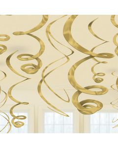 Guld Swirls 12x - 55 cm