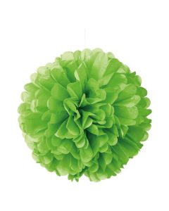 Neon grøn pompom - 30 cm