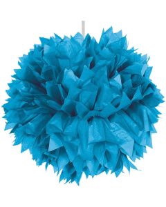 Blå pompom - 30 cm