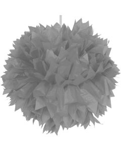 Sølv pompom - 30 cm