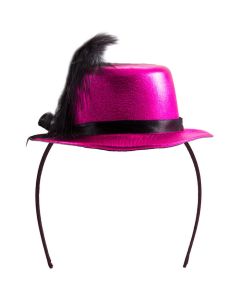 Pink metallisk mini top hat 