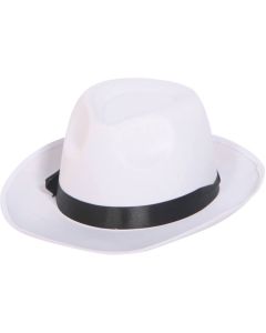 Hvid Fedora hat - 59 cm