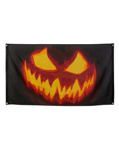 Uhyggelig halloween græskar banner - 150x90 cm