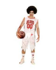 Zombie basketball spiller kostume - 2 dele