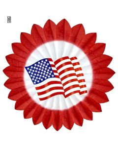 USA Rød Rosette - 50 cm