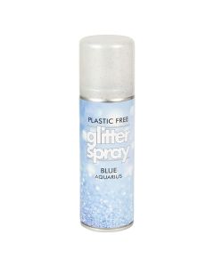 Glitterspray til krop og hår 125 ml blå 