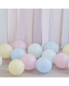 Pastel Multifarvet Mini Balloner 40x - 12 cm