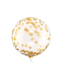 Ballon med Guld Konfetti - 40 cm