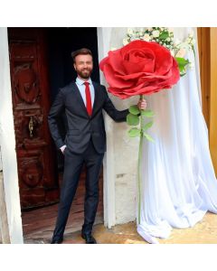 XXL rød rose 160 cm