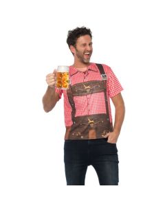 Tyroler T-shirt med lederhosen design