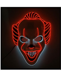 Uhyggelig rød Pennywise klovne LED maske