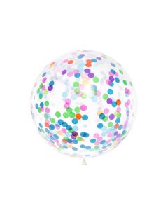 Kæmpe konfetti ballon multifarvet - 1 Meter
