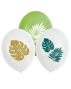 Monstera & Palme Balloner 6x - 27,5 cm