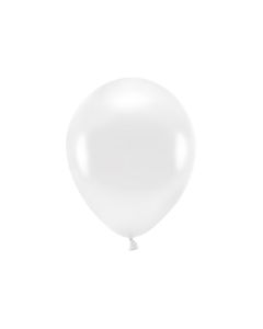 Metallic Hvid Balloner 10x - 30 cm 